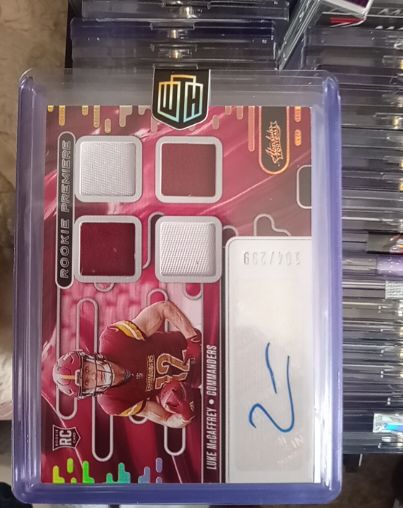 2024 Panini Absolute Rookie Premiere Materials Luke McCaffrey — front
