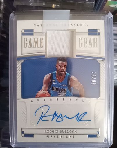 2022-23 Panini National Treasures Game Gear Auto # Reggie Bullock — front