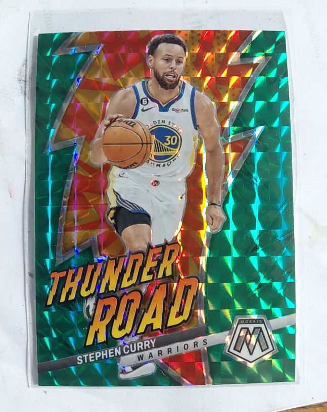 2022-23 Panini Mosaic #12 Stephen Curry Thunder Road — front