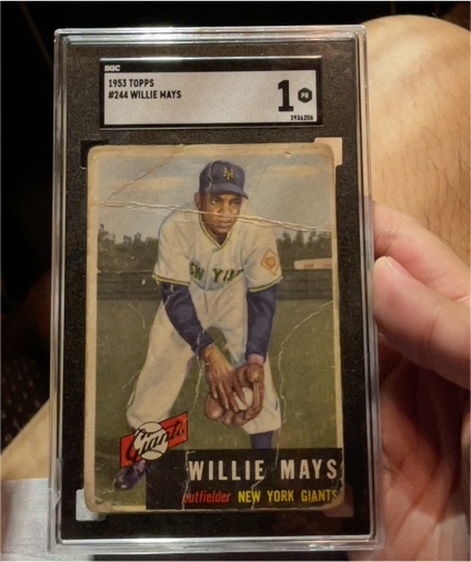 1953 Topps #244 Willie Mays — front