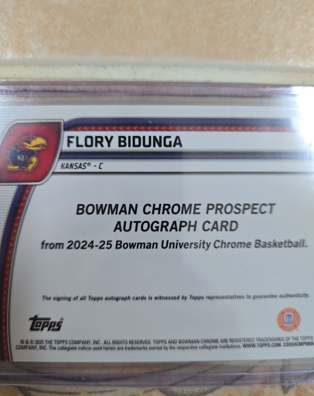 2024-25 Bowman University Chrome # Flory Bidunga — front