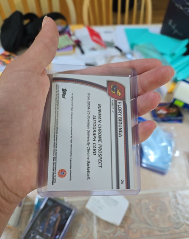 2024-25 Bowman University Chrome #24 Flory Bidunga — front