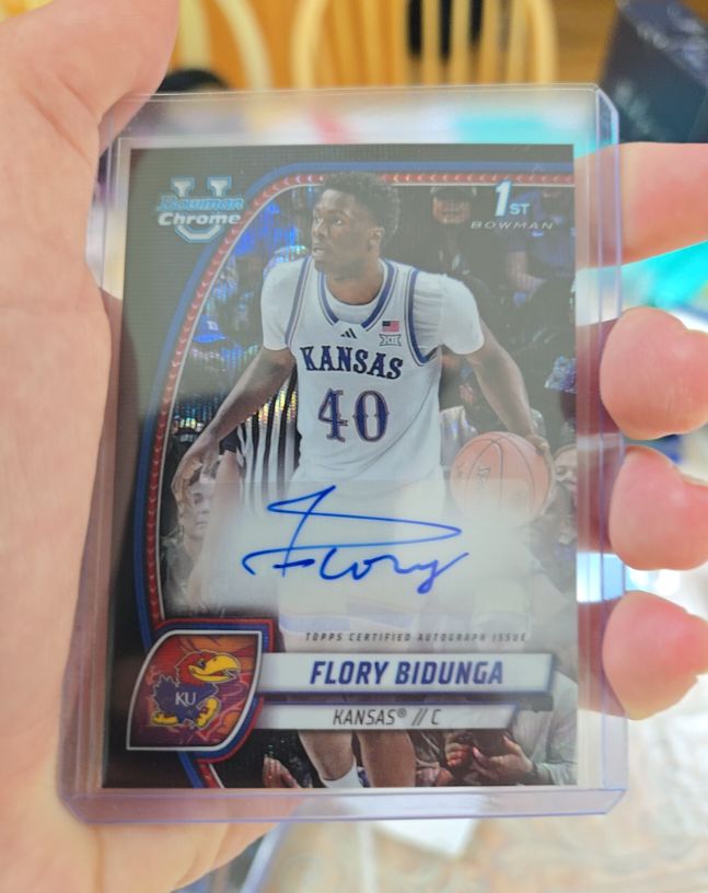 2024-25 Bowman University Chrome #24 Flory Bidunga — front