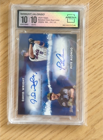 2024 Topps Baseball Stars Dual Auto #BDSDA-WA-04/10 David Wright Pete Alonso — front