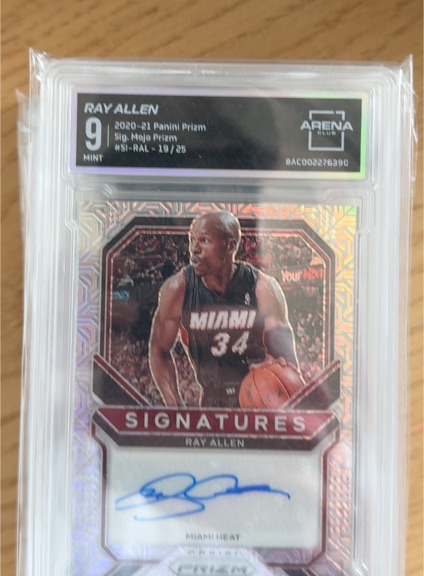 2020-21 Panini Prizm #9 Ray Allen Signatures Mojo Prizm — front