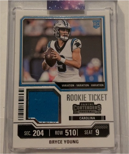 2023 Panini Contenders Rookie Ticket Patch #TS41V Bryce Young — front