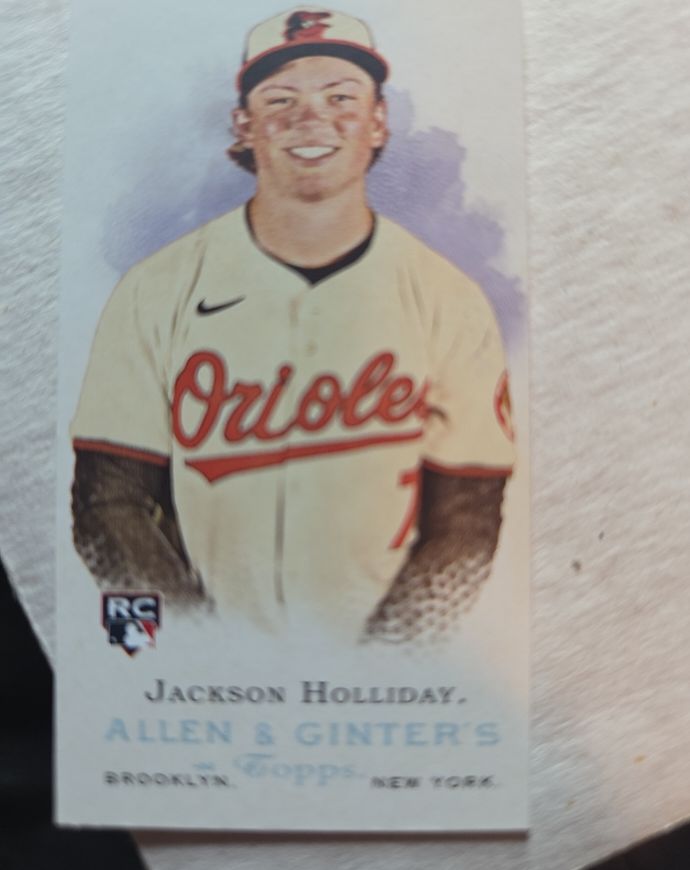 2024 Topps Allen & Ginter #RD-15 Jackson Holliday Rookie Design Variation Mini — front