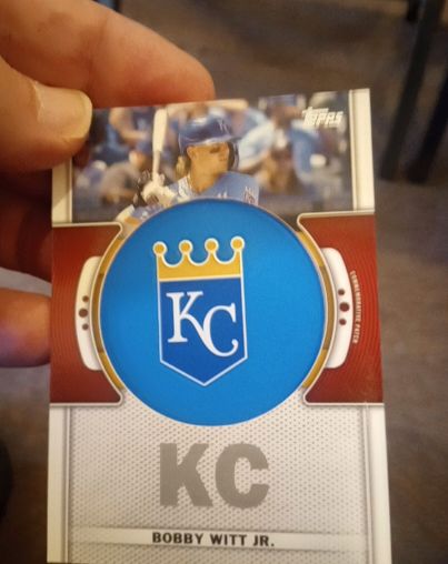 2023 Topps Series 1 Team Logo Patch Relic #TLP-BW Bobby Witt Jr. — front