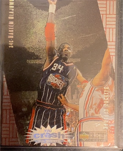 1997 Upper Deck Collector's Choice #R10 Hakeem Olajuwon You Crash the Game — front