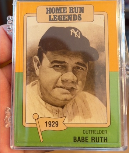1986 Big League Chew Home Run Legends #2 Babe Ruth — front