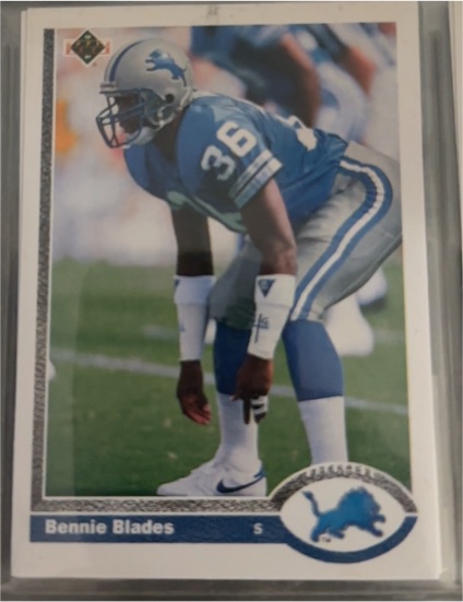 1991 Upper Deck #65 Bennie Blades Detroit Lions — front