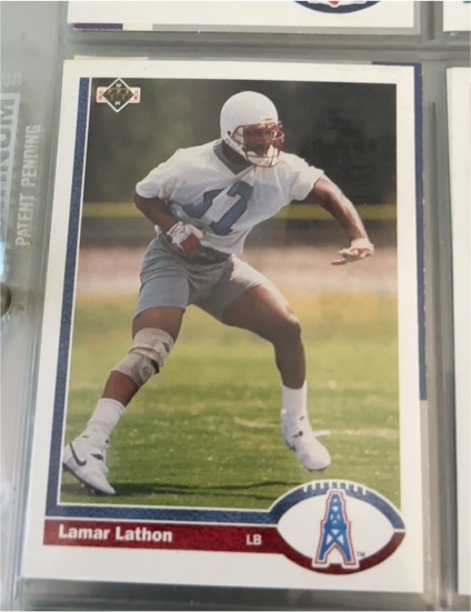 1991 Upper Deck #424 Lamar Lathon Houston Oilers — front