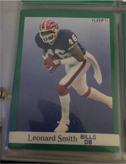 1991 Fleer Football #12 Leonard Smith — front