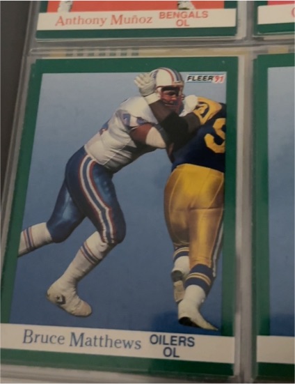1991 Fleer #67 Bruce Matthews — front