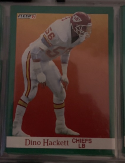 1991 Fleer #91 Dino Hackett — front