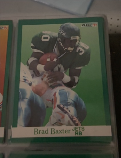 1991 Fleer Football #147 Brad Baxter — front