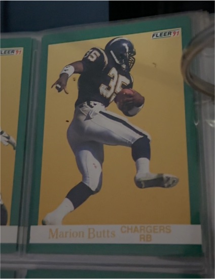 1991 Fleer #345 Marion Butts — front