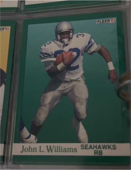 1991 Fleer Football #195 John L. Williams — front