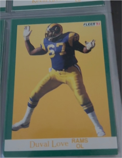 1991 Fleer #272 Duval Love — front