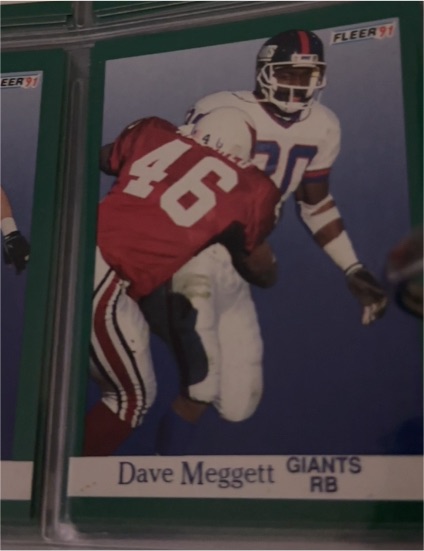 1991 Fleer #316 Dave Meggett — front