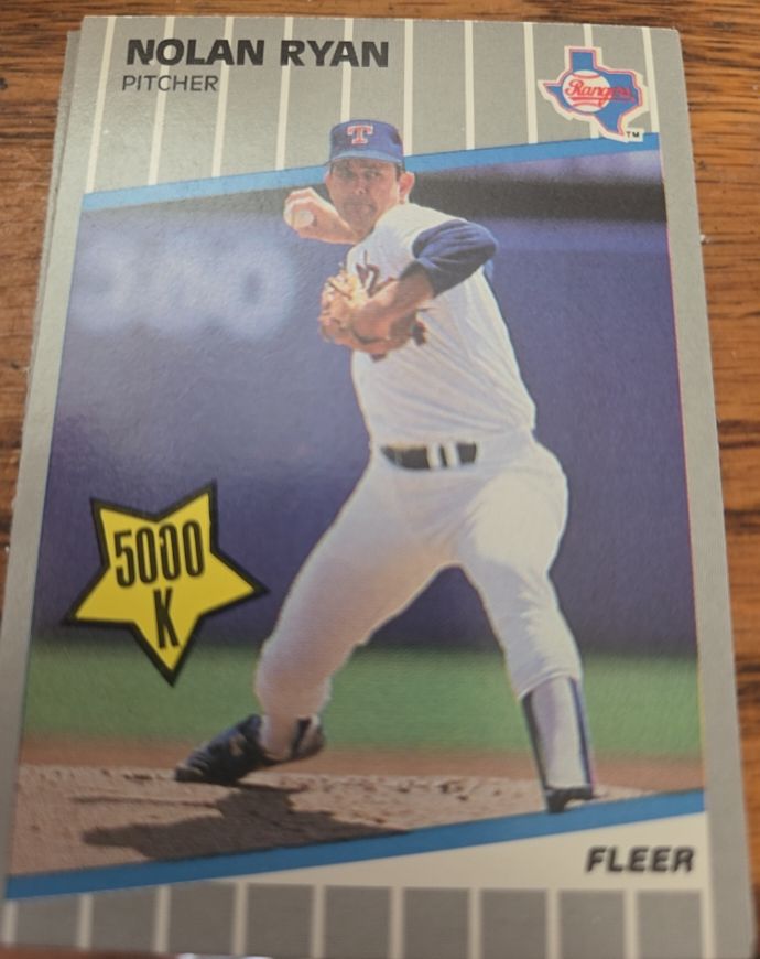1989 Fleer Update #U-67 Nolan Ryan Texas Rangers — front