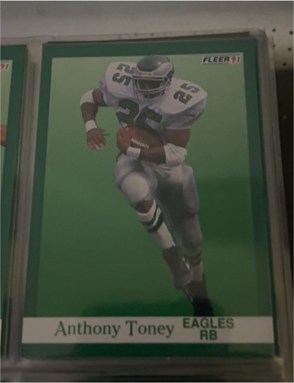 1991 Fleer #334 Anthony Toney — front