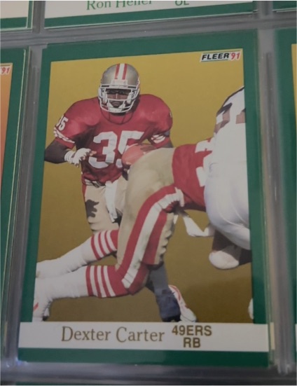 1991 Fleer #352 Dexter Carter — front