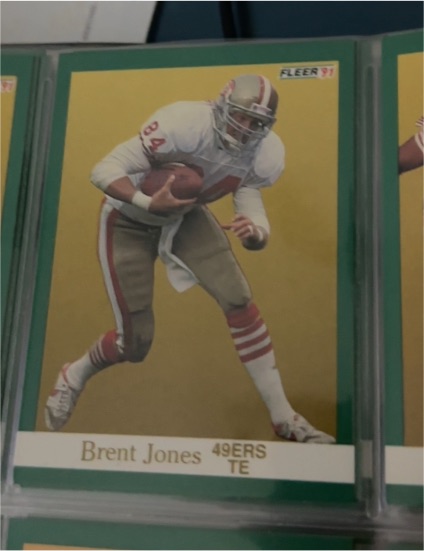 1991 Fleer #358 Brent Jones — front