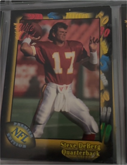 1991 Wild Card #33 Steve DeBerg — front