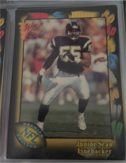 1991 Wild Card #38 Junior Seau — front