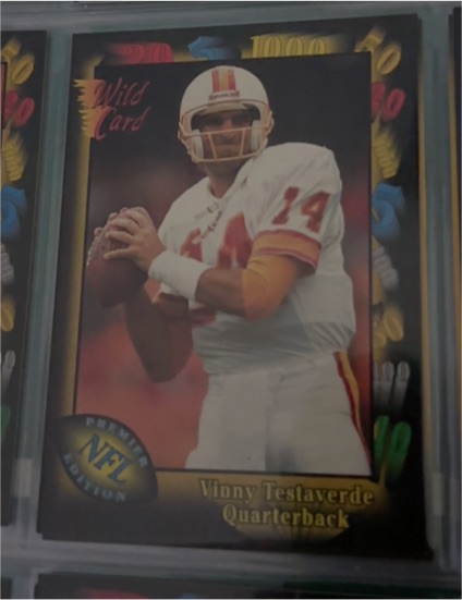 1991 Wild Card #59 Vinny Testaverde Tampa Bay Buccaneers — front