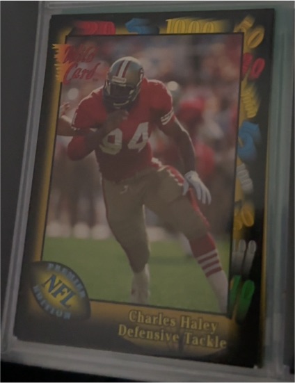 1991 Wild Card #62 Charles Haley — front