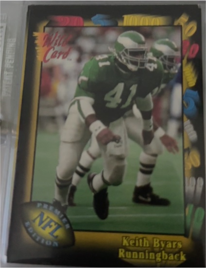 1991 Wild Card #78 Keith Byars — front