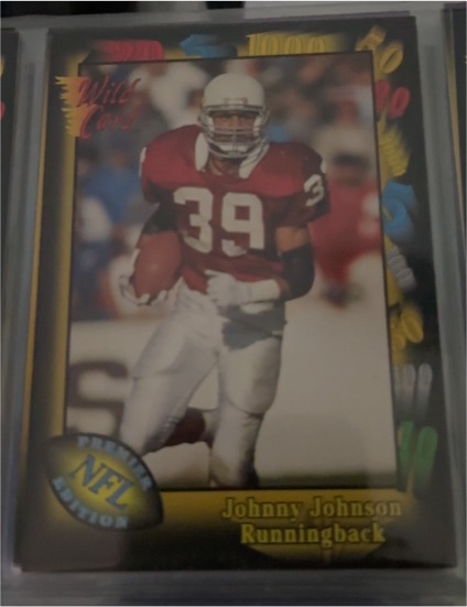 1991 Wild Card #39 Johnny Johnson — front