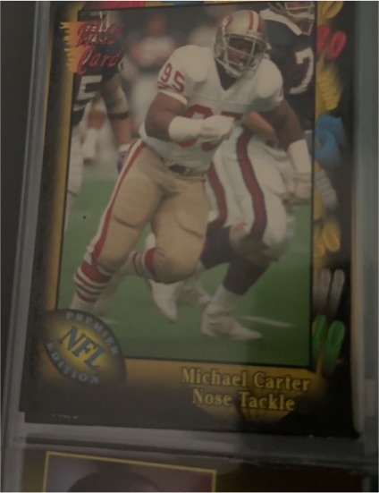 1991 Wild Card #95 Michael Carter — front