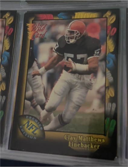 1991 Wild Card #132 Clay Matthews — front