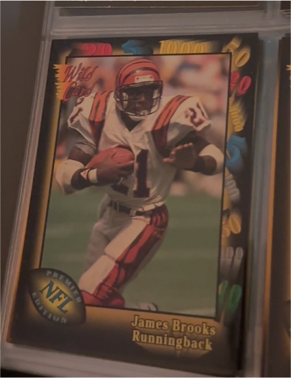 1991 Wild Card #129 James Brooks — front