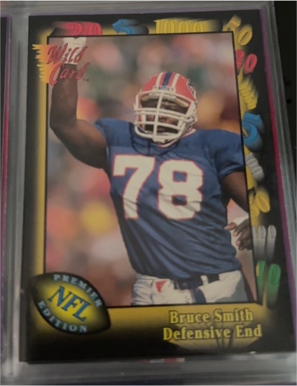 1991 Wild Card #156 Bruce Smith — front