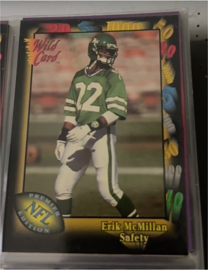 1991 Wild Card #122 Erik McMillan — front