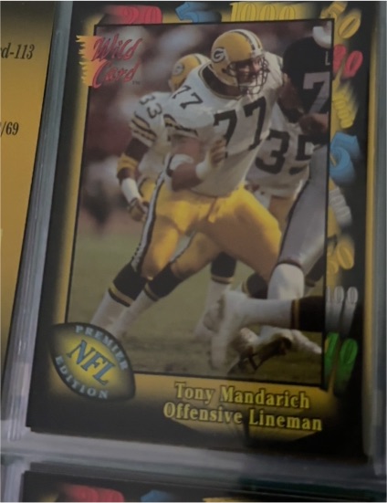 1991 Wild Card #113 Tony Mandarich — front