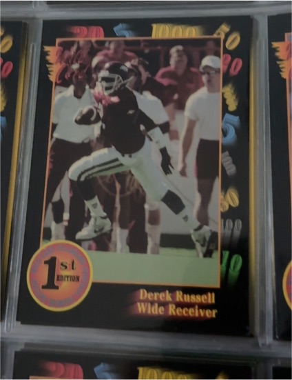 1991 Wild Card Draft #49 Derek Russell Arkansas Razorbacks — front