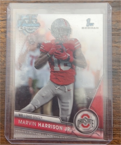 2023 Bowman University Chrome #100 Marvin Harrison Jr. — front