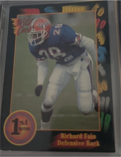 1991 Wild Card Draft #107 Richard Fain — front