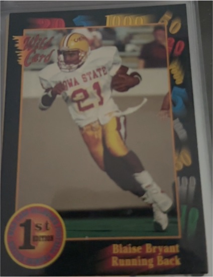 1991 Wild Card Draft #117 Blaise Bryant — front
