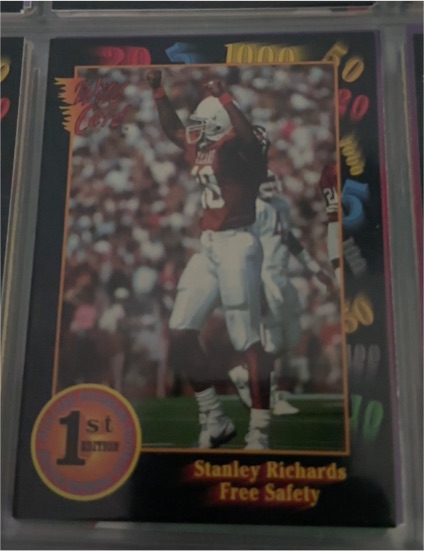 1991 Wild Card Collegiate 1st Edition #94 Stanley Richards — front