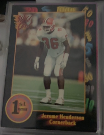 1991 Wild Card Draft #71 Jerome Henderson — front