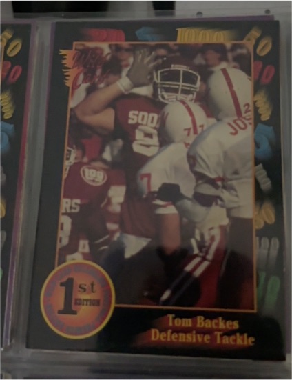 1991 Wild Card Draft #70 Tom Backes — front