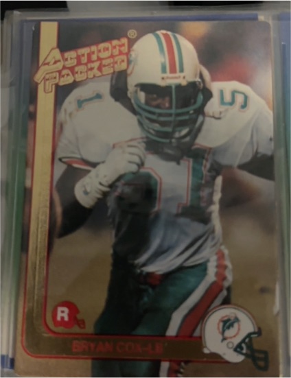 1991 Action Packed Rookie Update #R Bryan Cox — front
