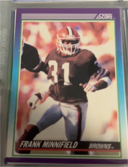 1990 Score #148 Frank Minnifield Cleveland Browns — front