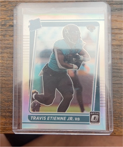 2021 Donruss Optic #214 Travis Etienne Jr. — front